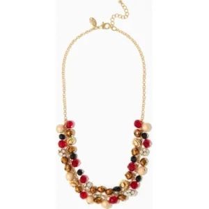 Charming Charlie: Gold and Red Necklace